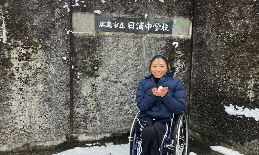 母校での授業！元車いす陸上競技日本代表新田恵子さんによる競技用車いすレーサー体験授業