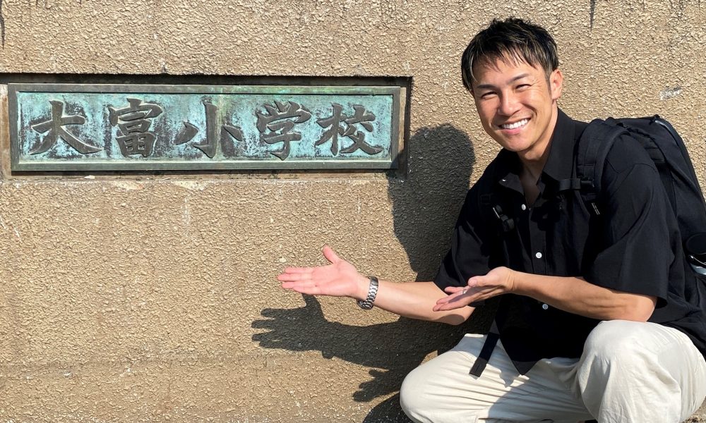 スピードスケート500m元世界記録保持者・加藤条治さんによる特別体育授業